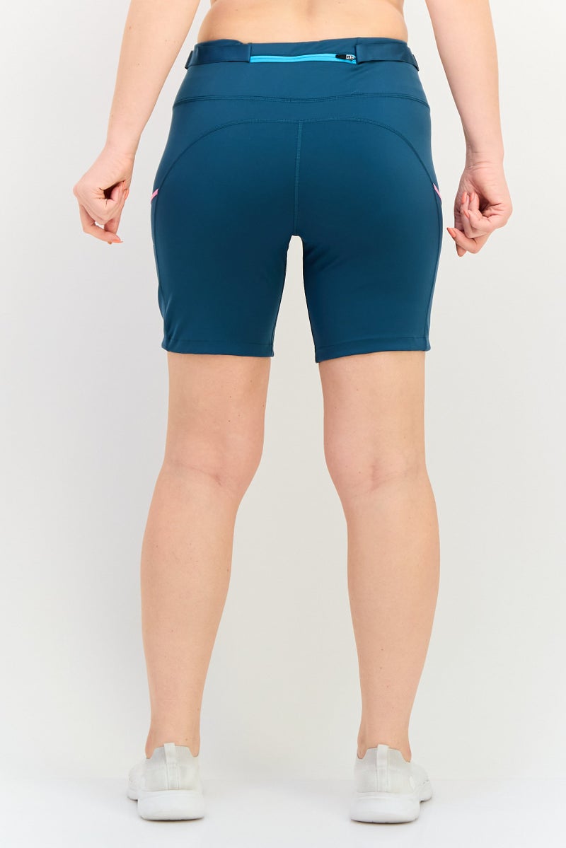 Nike Women Tight Fit Running Shorts, Teal Green - Image 3