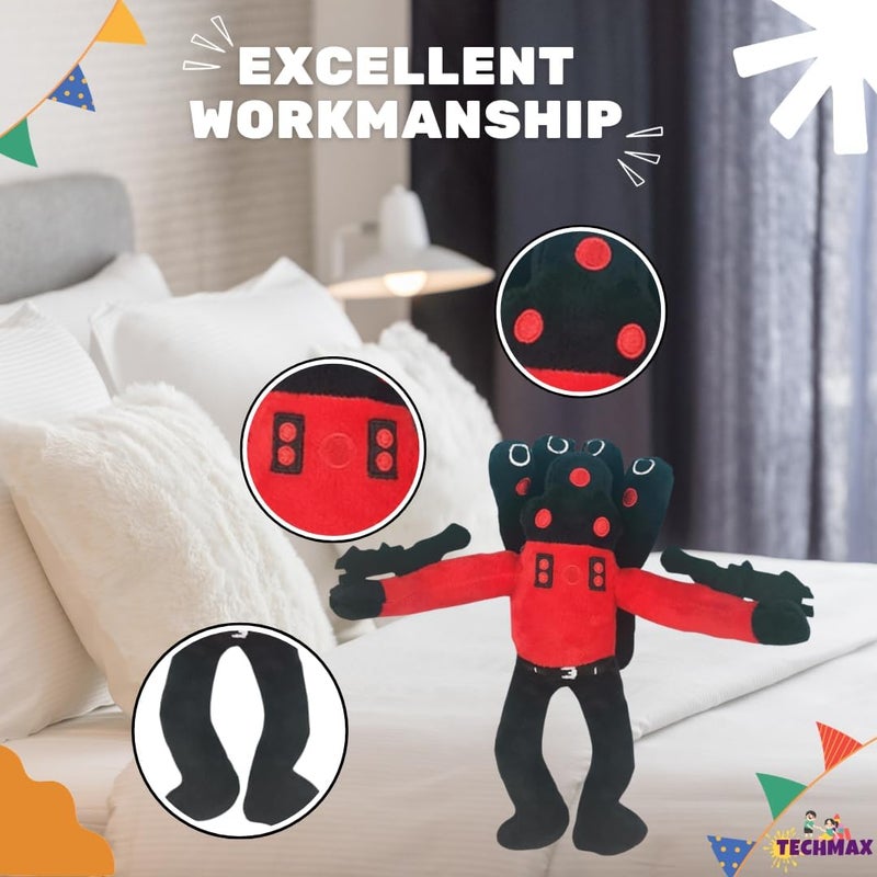 TechMax Solution Scary Toilet Titan Speakerman Plush Toy Fun and Whimsical Stuffed Figure Doll for Fans Gift,Soft Stuffed Animal Figure Doll for Adult and Kids - Image 4