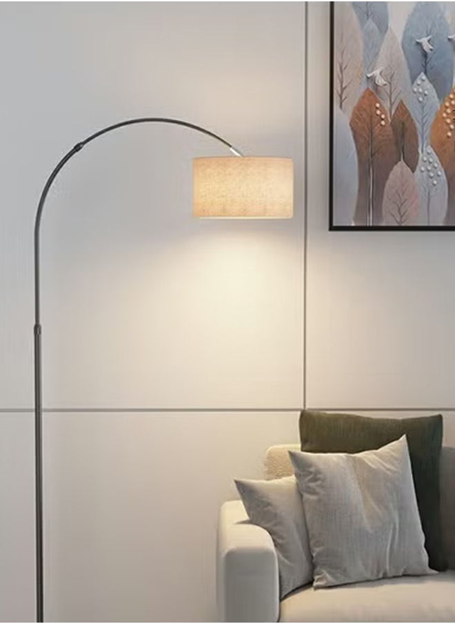 Floor Lamp With Led Bulb Metal 12W Warm Light 185x38cm