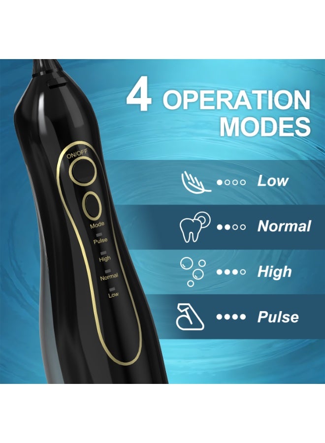 epicarma F5 Cordless Water Flosser Oral Irrigator – Professional Electric Dental Water Floss Cleaner, USB Rechargeable, 4 Modes, 350ml Tank, IPX7 Waterproof Portable Teeth Cleaner - Image 4