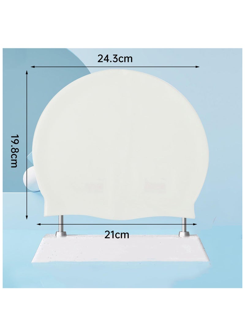 ZERIFAM Silicone Swim Cap,  2 Pcs Large Waterproof Silicone Swimming Cap for Men and Women, Pool Bathing Caps for Long and Short Hair,  Keep Hair Dry  - Image 2