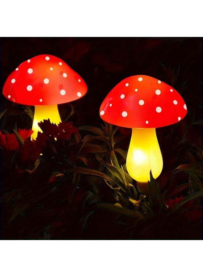 12 ضوء فطر شمسي أحمر 8 أوضاع ديكور حديقة خارجي - Image 5