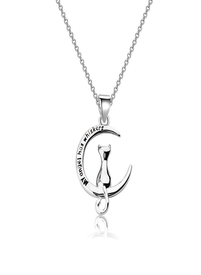 bobauna Pet Memorial Keychain My Angel Has Whiskers Pet Loss Jewelry Sympathy Loss Of Cat Gift For Cat Lover Family Friend (cat whiskers necklace) - Image 1