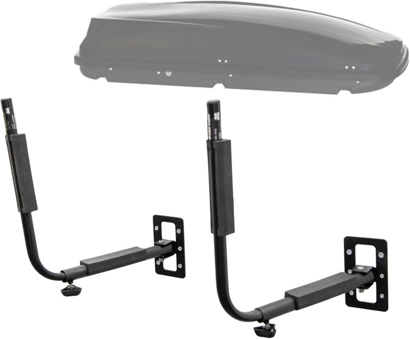 FISCHER Wall Mount Roof Box Holder Metal with Mounting Hardware Space Saving Storage for Garage and Basement Multi Use Max Load 40kg Black Low wear optimized build - Image 1