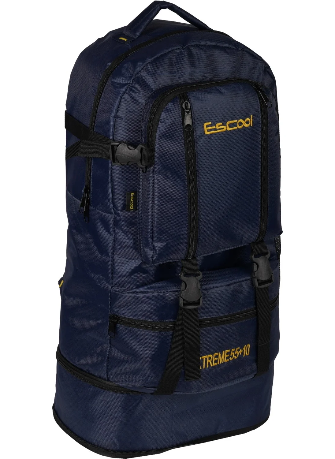 Elatae Luxury Fabric Orthopedic Multi-Compartment Bellows Mountaineer Bag Navy Blue