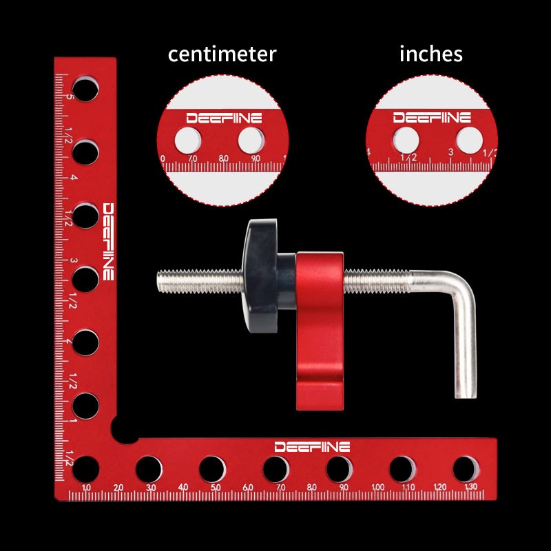 DEEFIINE 90 Degree Positioning Squares Right Angle Clamps 5.5" x 5.5",Aluminum Alloy Woodworking Carpenter L-Type Corner Clamping Tool for Picture Frames, Boxes, Cabinets or Drawers (4) - Image 5
