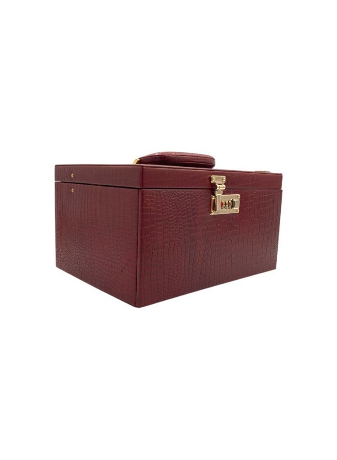 LAVERI LEATHER Leather Jewellery Box Cherry - Image 2