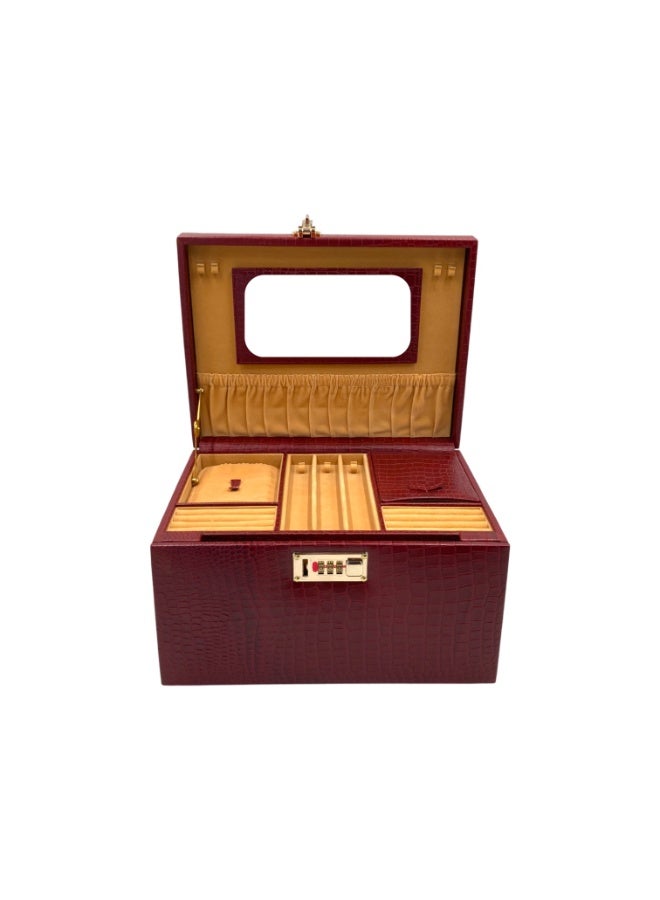 LAVERI LEATHER Leather Jewellery Box Cherry - Image 5