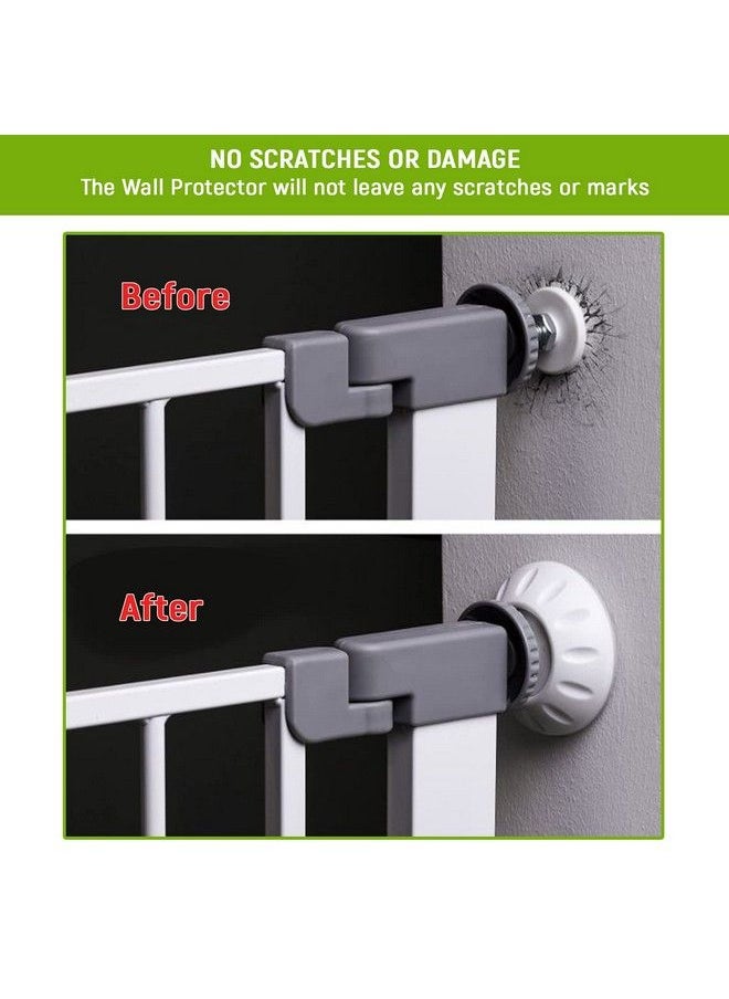 Safe-O-Kid - Wall Protector Bumper Guards For Any Safety Gate Stable & Nonslip Safety Wall Pad Guard Wall Protector Pads For Baby Safety Gate Pack Of 2 White - Image 1