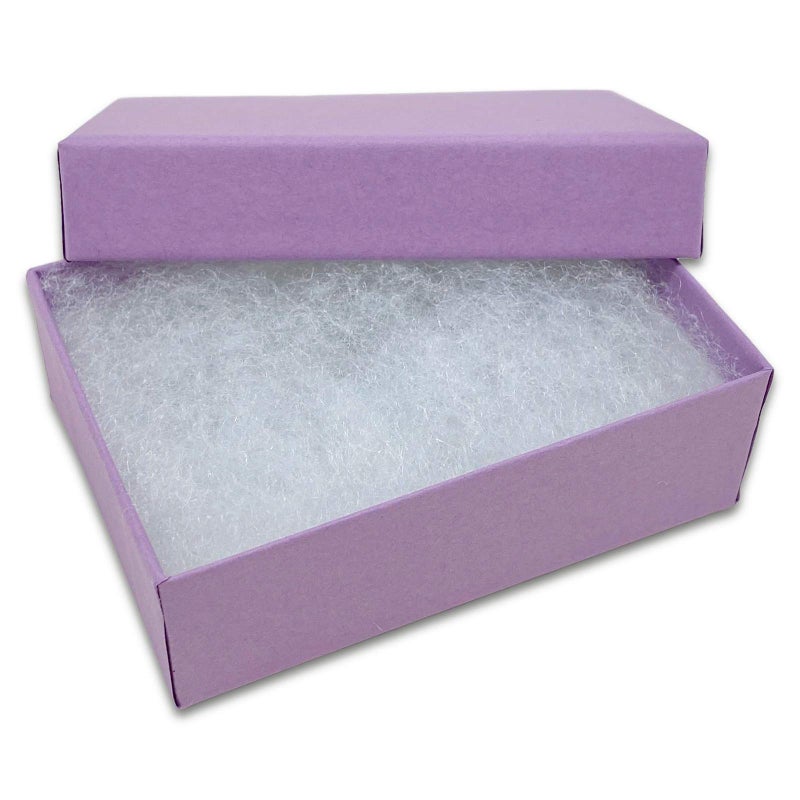 TheDisplayGuys For Your Modern Living TheDisplayGuys  100Pack 32 Cotton Filled Cardboard Paper Jewelry Boxes Gift Case  Purple Lavender 33 x 23 x 10  for Shipping or Storage 