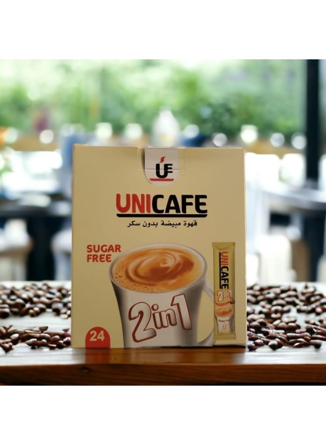 UNICAFE Value Offer: 3-Pack UniCafe 2-in-1 Instant Coffee Mix (Sugar-Free) - 72 Sachets x 12g + FREE 100g Al Saleheen Tea Box - Image 1