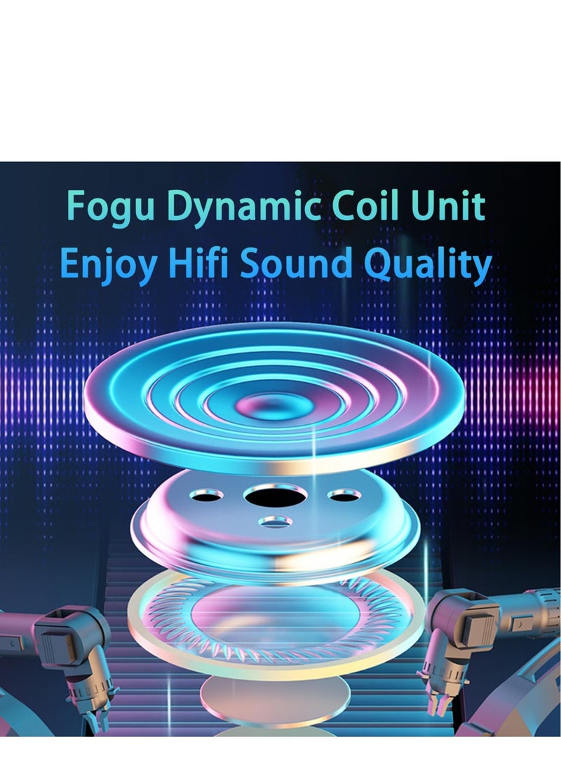 سماعات أذن لاسلكية بمشبك للأذن، سماعات أذن مفتوحة مقاومة للماء بتقنية البلوتوث 5.3، سماعات أذن رياضية مفتوحة مع علبة شحن بشاشة رقمية، للجري والمشي والتمرين (أسود) - Image 5