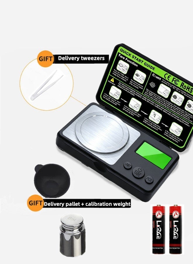 Digital Scale 50g/0.001g,6 Units Conversion-g/oz/ozt/dwt/ct/gn, Mini Scale,Pocket Scale,LCD Display,with 2 Batteries-20g Weights-Tweezers Weighing Tray,Suitable for Jewellery-Goldsmithing-Food-Powder and Spices,Measuring Tools Multifunction,Premium Digital Electronic Scale - Image 1