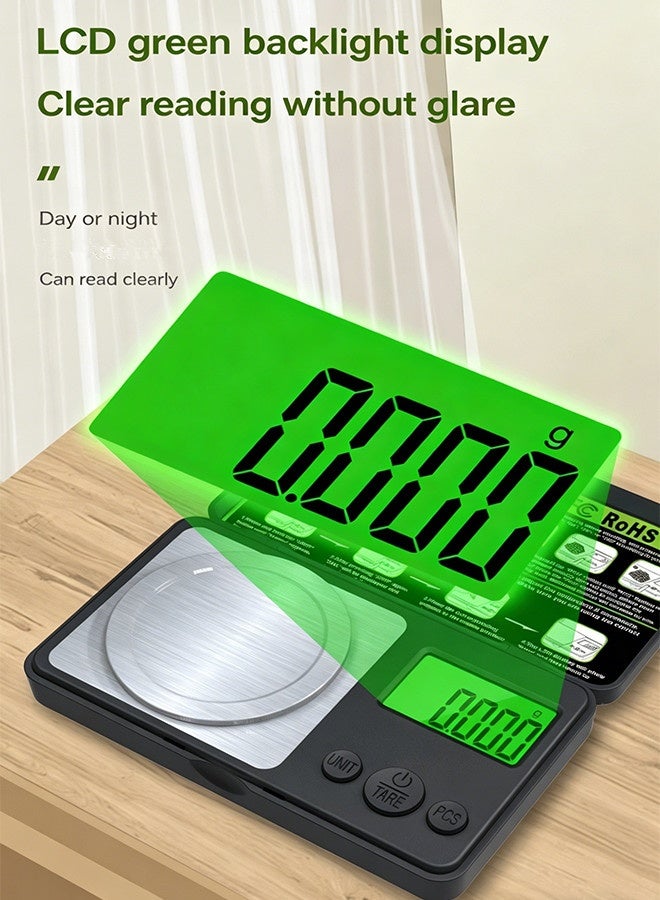 Digital Scale 50g/0.001g,6 Units Conversion-g/oz/ozt/dwt/ct/gn, Mini Scale,Pocket Scale,LCD Display,with 2 Batteries-20g Weights-Tweezers Weighing Tray,Suitable for Jewellery-Goldsmithing-Food-Powder and Spices,Measuring Tools Multifunction,Premium Digital Electronic Scale - Image 3