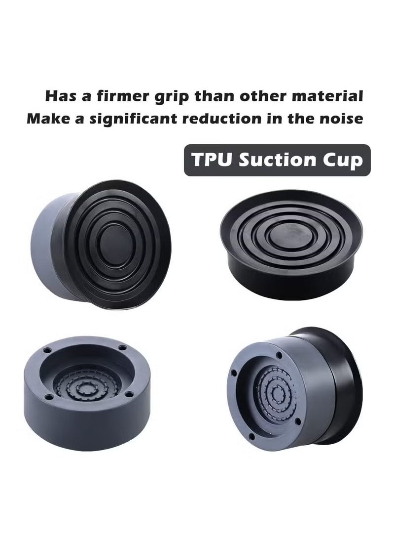 Generic - 4Pcs Anti Vibration Pads, Washing Machine Base Feet, Anti-Slip Boosting Shock Absorption and Noise Reduction Pads with Suction Cups for Washer and Dryer Stand Protecting Base - Image 1