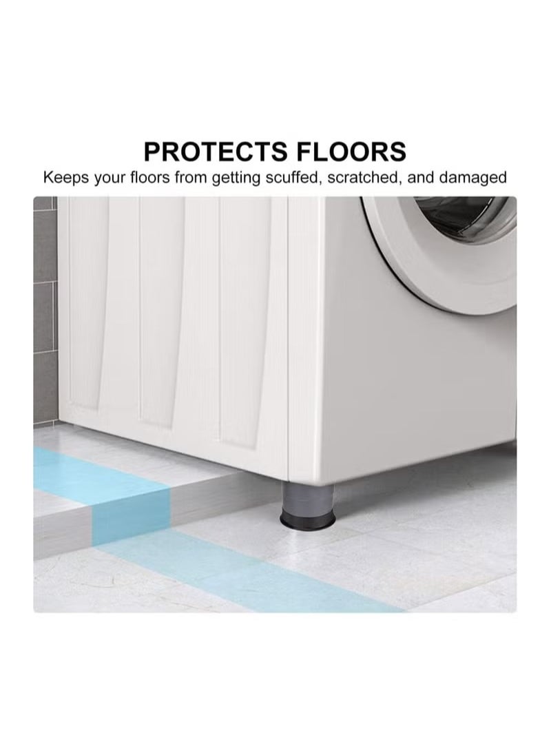 Generic - 4Pcs Anti Vibration Pads, Washing Machine Base Feet, Anti-Slip Boosting Shock Absorption and Noise Reduction Pads with Suction Cups for Washer and Dryer Stand Protecting Base - Image 1