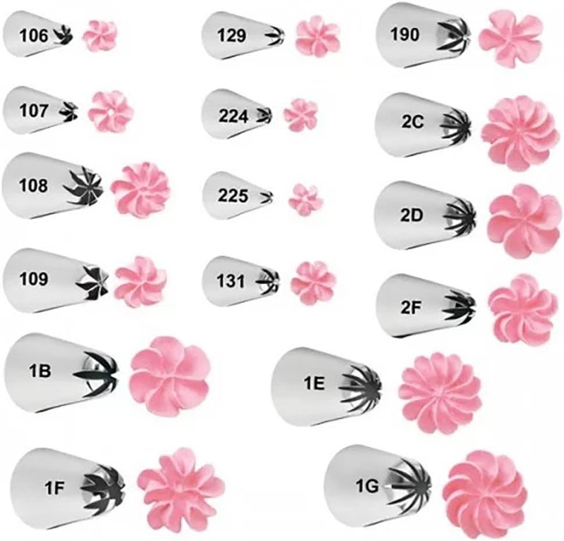 Wilton Large Drop Flower Piping Tip #2D - Stainless Steel Decorating Tool - Image 3