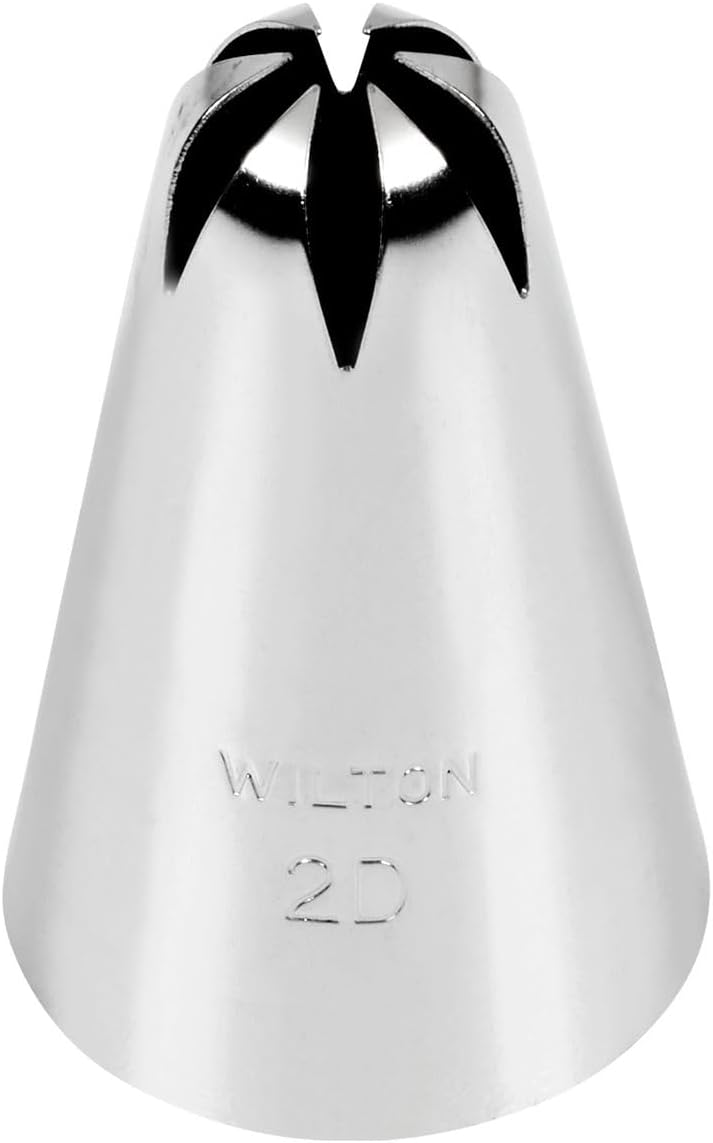 Wilton Large Drop Flower Piping Tip #2D - Stainless Steel Decorating Tool - Image 2