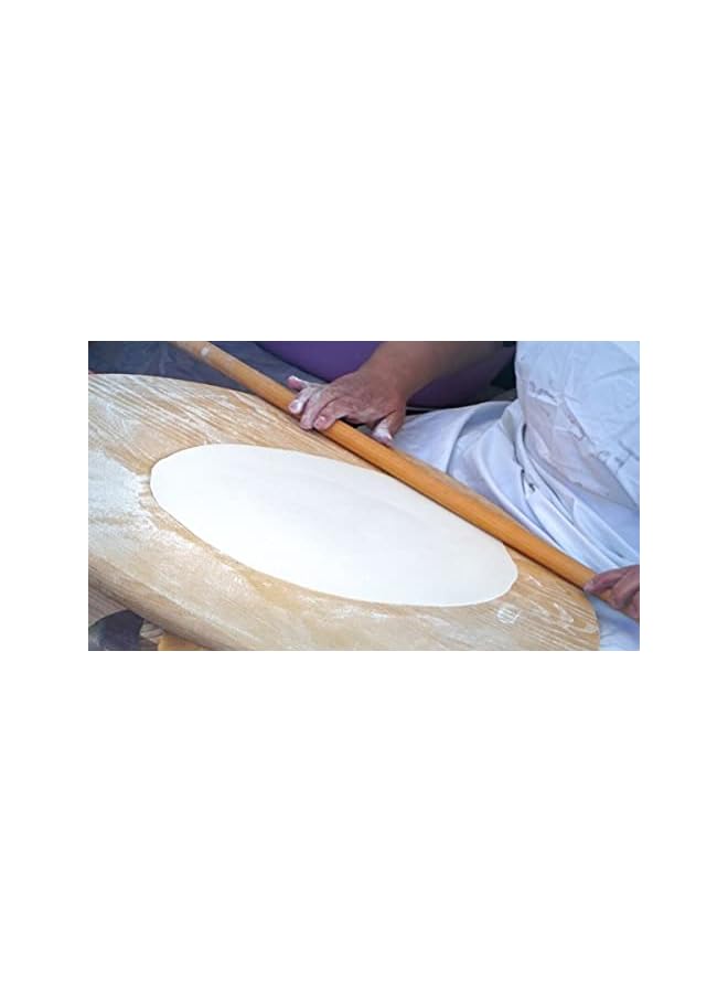 S-TOP Wooden Rolling Pin 60 cm, Mant? Ravioli, Pizza Base Maker, Gift for Chef, Woman or Man Kitchenware, Turkish Oklava for Bread, Baklava, Cookie, Pasta - Image 3