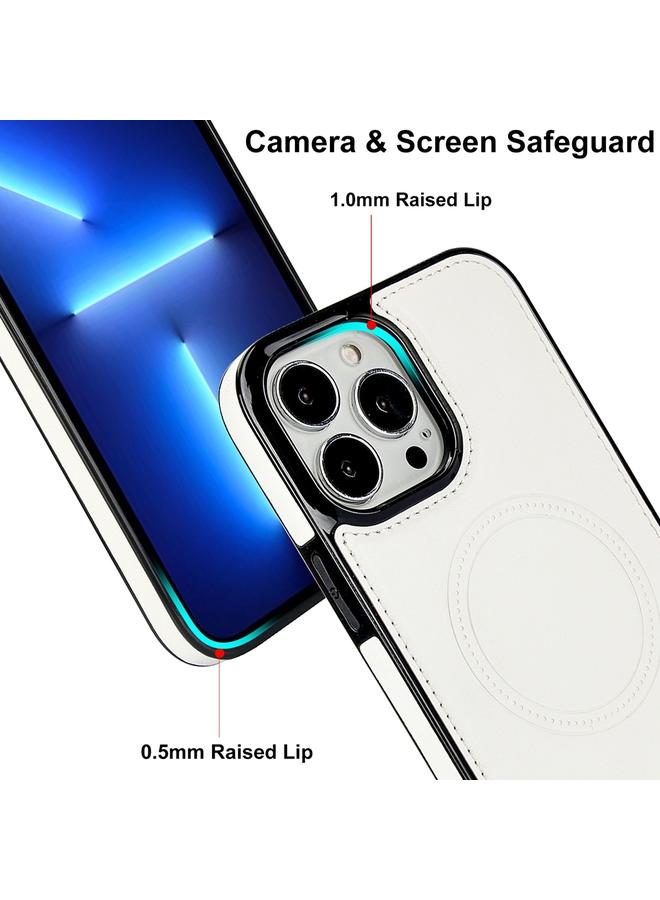 Zaboon Case For iPhone 13 Pro Max Retro Leather Invisible Stand MagSafe Phone Case - Image 4