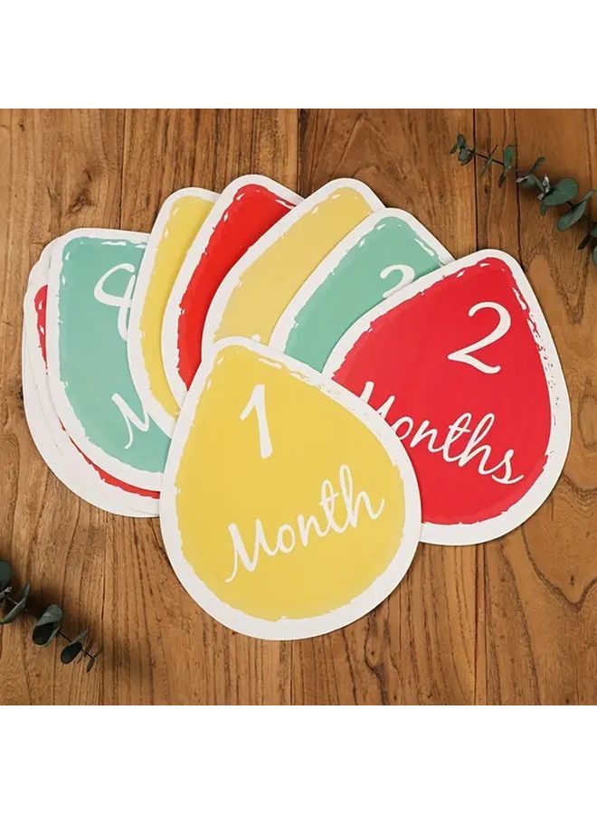 Dark Green Leaves Milestone Card Birthday Month Photo Memorial Props Party Decoration Christmas Gift - Image 5