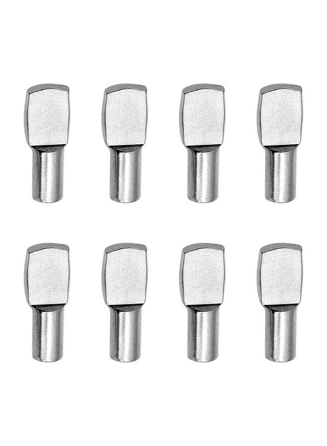 Cerpourt 100 Pcs Shelf Pins Pegs,5mm Spoon Shape Nickel Plated Shelf Support Pegs,Bookshelf Pegs for Shelves,Cabinet Shelf Bracket Pegs Shelf Pins Holders for Kitchen Furniture & Closet - Image 1