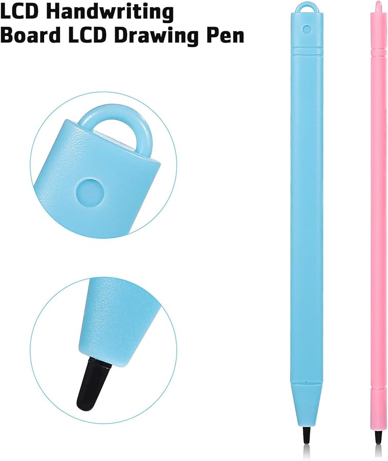 Didiseaon 7 Pcs LCD Drawing Tablet Stylus Pens with Elastic Tethers Smooth Writing No Charging Required - Image 2