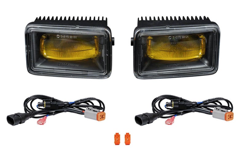 Diode Dynamics Elite Series Type F2 Fog Lamps compatible with Ford F150Super Duty pair Yellow 3000K