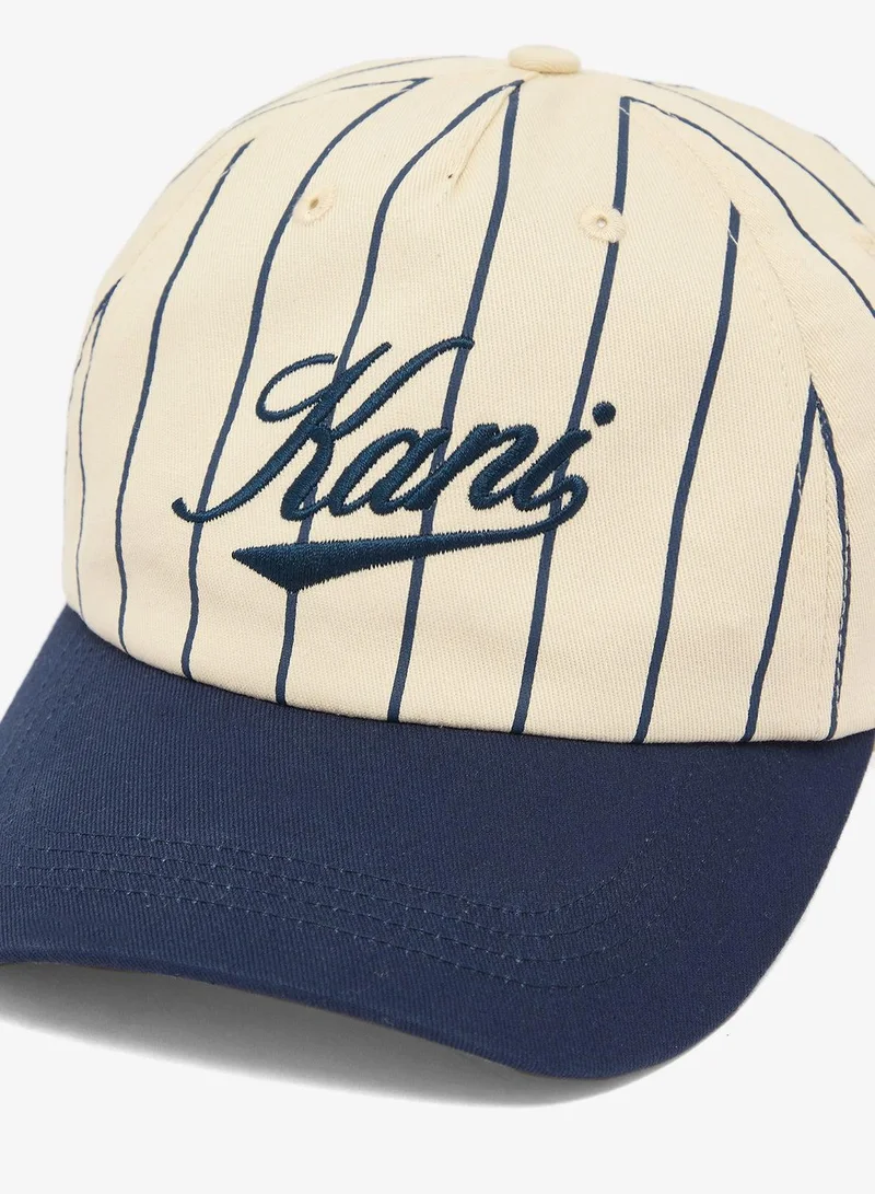 Karl Kani  Cursive Varsity Pinstripe Baseball Cap  | Best Price UAE