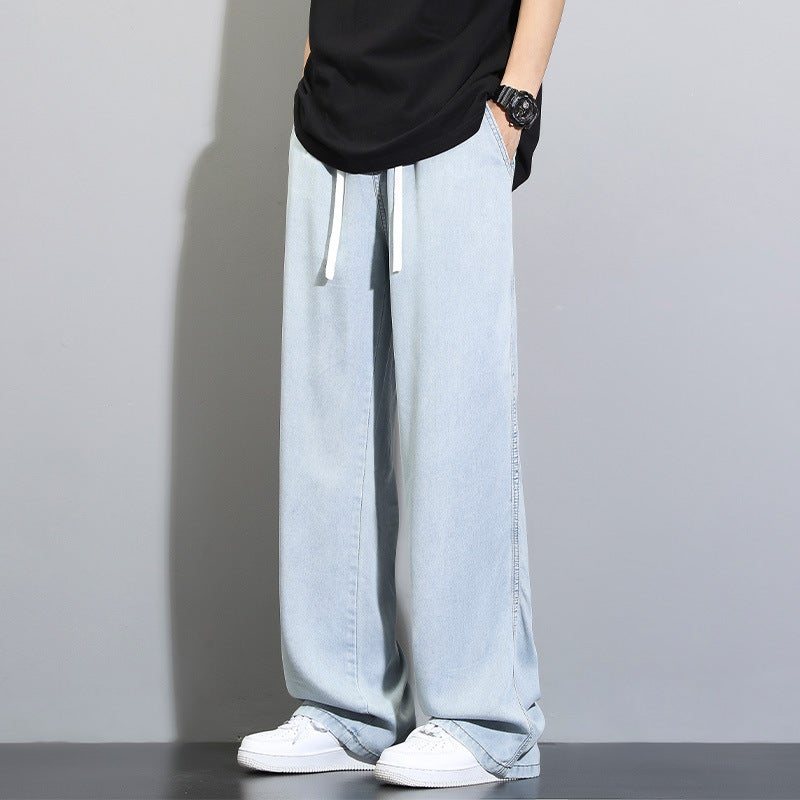 Nasa Tencel Jeans Men'S 2024 New Loose Men'S Youth Casual Boys' Pants Trendy - Image 1