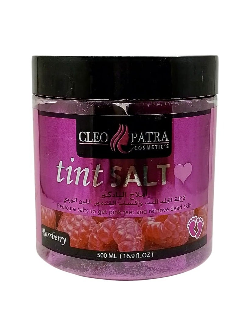 CLEOPATRA Cleopatra rassberry pedicure salts to remove dead skin and give the feet a pink color