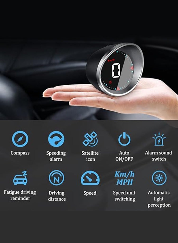 MR.SMART Mr Smart G5 Digital Car HUD Display, 6 Interface Modes, GPS Speedometer with Compass and Mileage Tracking, USB Powered, Auto Brightness - Image 5
