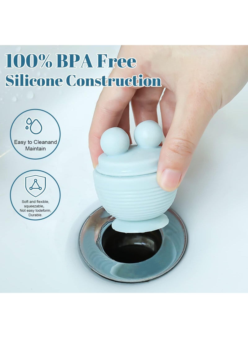 Sweet seven سدادة تصريف سيليكون عالمية - 2 قطعة سدادات حوض للاستحمام للمطبخ وحوض الاستحمام ومصارف الأحواض - Image 2