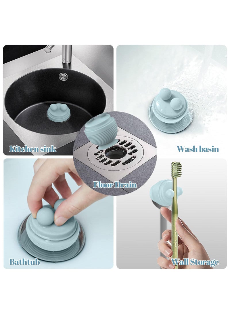 Sweet seven سدادة تصريف سيليكون عالمية - 2 قطعة سدادات حوض للاستحمام للمطبخ وحوض الاستحمام ومصارف الأحواض - Image 4