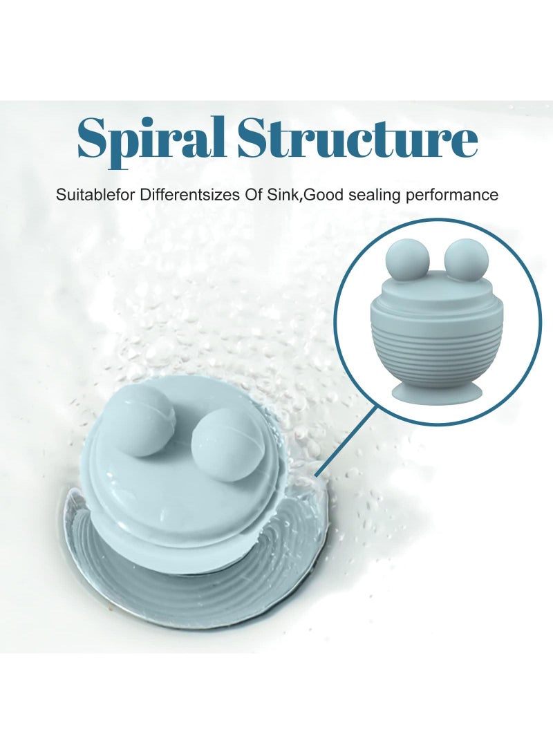 Sweet seven سدادة تصريف سيليكون عالمية - 2 قطعة سدادات حوض للاستحمام للمطبخ وحوض الاستحمام ومصارف الأحواض - Image 3