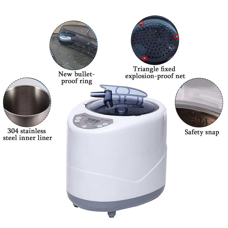 RDE home care RDE home care STEAM GENERATOR FOR SAUNA THERAPYSAUNA STEAMER POTHome Spa Sauna Steam Generator with Timer Display Portable Body Detox Fumigation Machine for Steam Bath BoxWooden BarrelBath TuB - Image 3