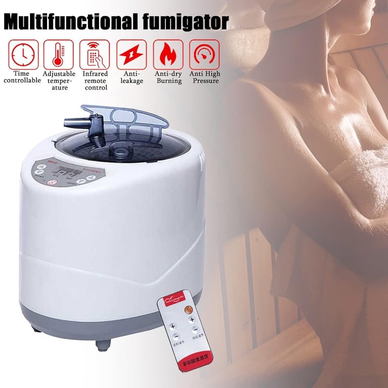 RDE home care RDE home care STEAM GENERATOR FOR SAUNA THERAPYSAUNA STEAMER POTHome Spa Sauna Steam Generator with Timer Display Portable Body Detox Fumigation Machine for Steam Bath BoxWooden BarrelBath TuB - Image 4
