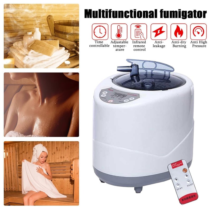 RDE home care RDE home care STEAM GENERATOR FOR SAUNA THERAPYSAUNA STEAMER POTHome Spa Sauna Steam Generator with Timer Display Portable Body Detox Fumigation Machine for Steam Bath BoxWooden BarrelBath TuB - Image 5