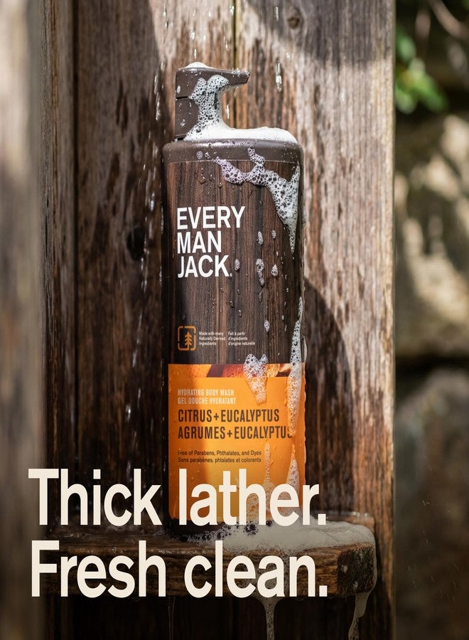 Every Man Jack Citrus + Eucalyptus Mens Body Wash for All Skin Types - Cleanse, Hydrate, and Smell Great - Free of Parabens, Phtalates, and Dyes - 33.8 fl oz (2 Pack) - Image 2