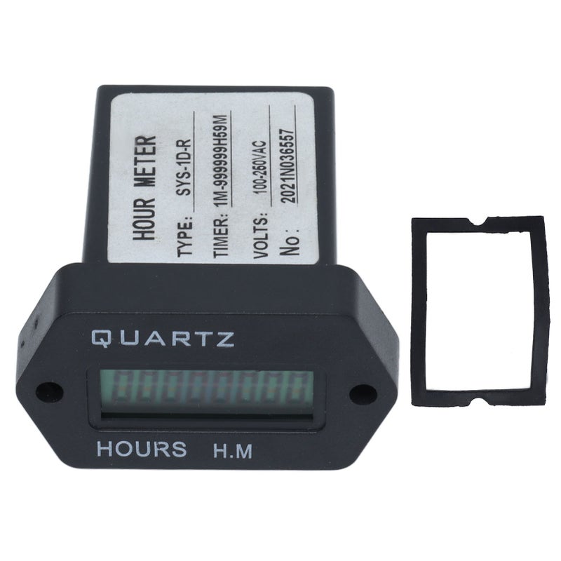 Industrial Time Counter Stable High Accuracy Digital Display Timer With Rubber Ring for Generator Excavator Lawn Mower - Image 1