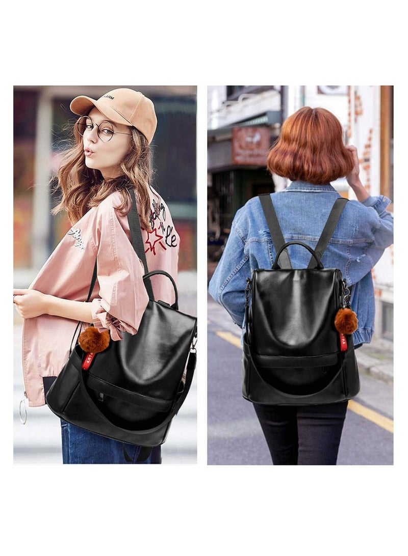 SYOSI Women Backpack Purse PU Leather Anti-theft Casual Shoulder Bag Fashion Ladies Satchel Bags - Image 2