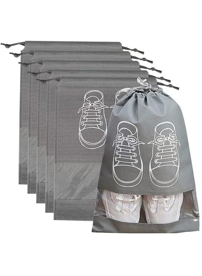 10Pcs Large Travel Storage Shoe Bag, Waterproof Shoe Bags for Gym Traveling, Shoe Pouch Organizer Non-Woven with Rope for Men and Women - Image 2