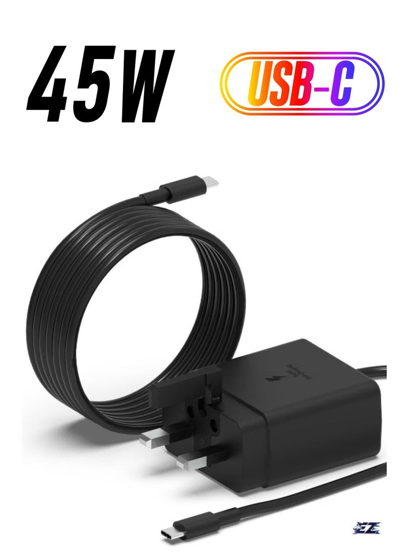ELTRAZONE 45W USB C Charger for Samsung – 20V 3A Super Fast Type C Charger Compatible with Galaxy S20, S21, S22, S23, S24 Ultra, S21+, S22+, S23+, S24+, A15, A53, A54, A55 with 6FT Type C Power Adapter Cord - Image 1