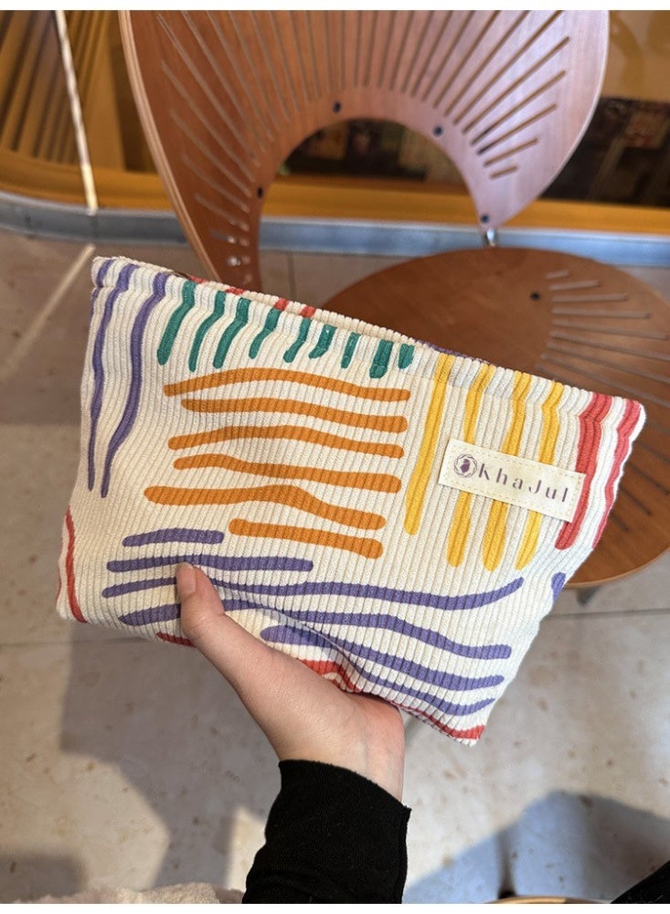 خاجول قائمة المنتجات ذات الصلة سستة مطبوعة حقيبة مستحضرات التجميل , تستخدم لتخزين مستحضرات التجميل , منتجات العناية بالبشرة , لوازم الحمام , تخزين طلاء الأظافر وغيرها من أساسيات الجمال , حقيبة السفر 26 * 19 * 15 سم - Image 5