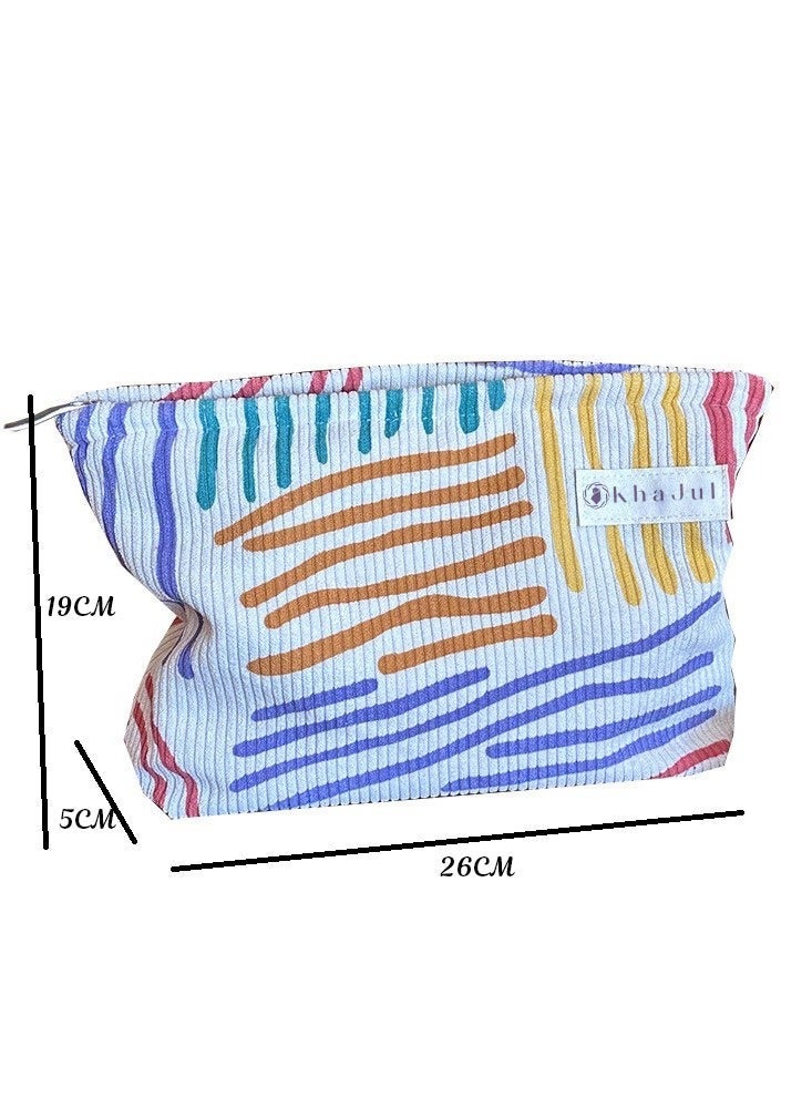 خاجول قائمة المنتجات ذات الصلة سستة مطبوعة حقيبة مستحضرات التجميل , تستخدم لتخزين مستحضرات التجميل , منتجات العناية بالبشرة , لوازم الحمام , تخزين طلاء الأظافر وغيرها من أساسيات الجمال , حقيبة السفر 26 * 19 * 15 سم - Image 2