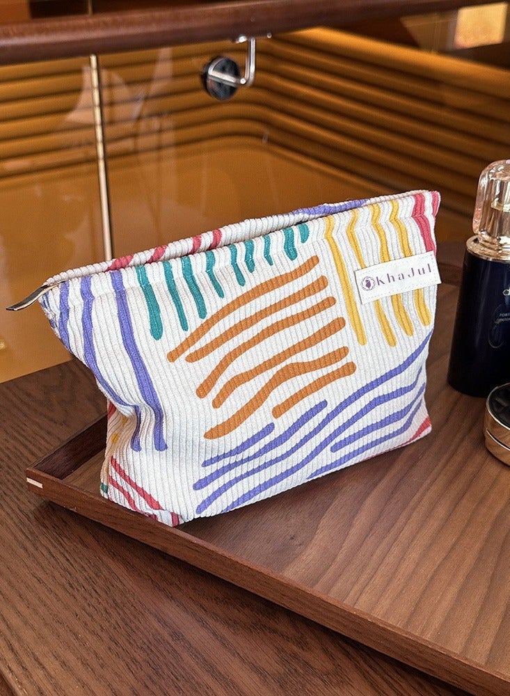 خاجول قائمة المنتجات ذات الصلة سستة مطبوعة حقيبة مستحضرات التجميل , تستخدم لتخزين مستحضرات التجميل , منتجات العناية بالبشرة , لوازم الحمام , تخزين طلاء الأظافر وغيرها من أساسيات الجمال , حقيبة السفر 26 * 19 * 15 سم - Image 4