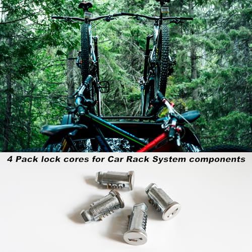 JXSDFP 4 Pack Lock Cores Compatible with Thule Roof Racks Components, Includes 4 Cores, 2 Keys and A Control Key (4 Pack) - Image 2