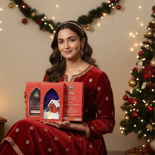 TOTA Christmas Decoration Wall Hanging - Jingle Jharokha Set of 7 Wall Frames with 7 LED Tea Light Candles for Home School Church or Office Room | Home Decor | Best DIY Christmas Gift - Image 2