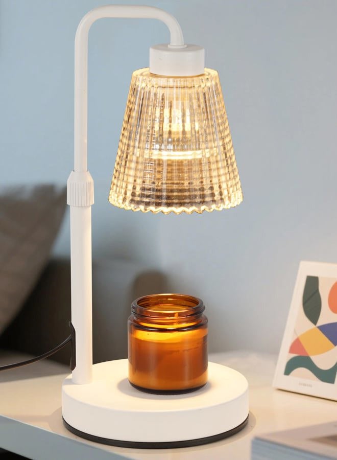 GODONLIF Candle Warmer Lamp, Adjustable Height Candle Warmer Timer Dimmable Home Decor Wax Melts Warmer for Glass Candles with 2 Bulbs - Image 1