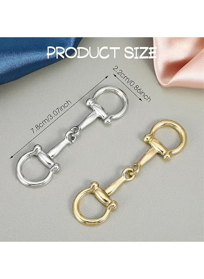 2 Pcs Scarf Ring Clip for Women, Simple Metal Silk Scarf Buckle, Brooch Pin Buckle Charms for Lady Girls Decoration Accessories - Image 2